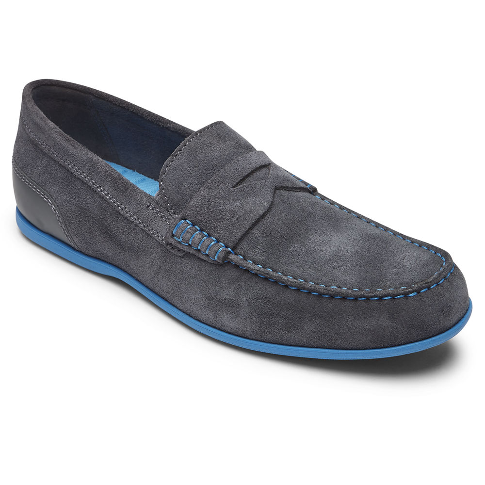 Rockport Slip-On For Mens Dark Grey - Malcom Penny - AZ5706493